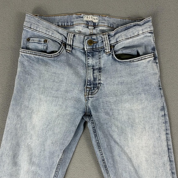 Tecovas Jeans Mens 30x32 Light Blue Wash Slim Jean Stretch Denim Western Casual - Picture 3 of 10